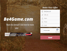 Tablet Screenshot of be4game.com